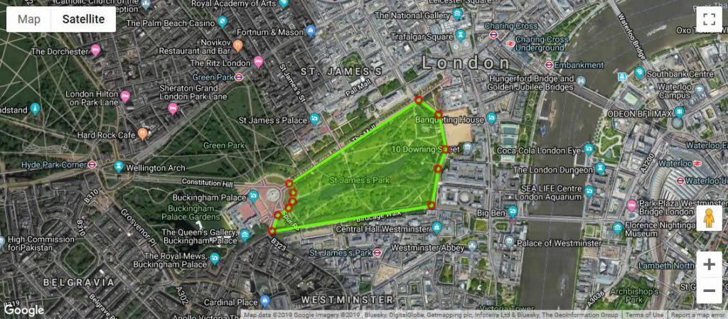 St James Park St James Park Zone Marker map