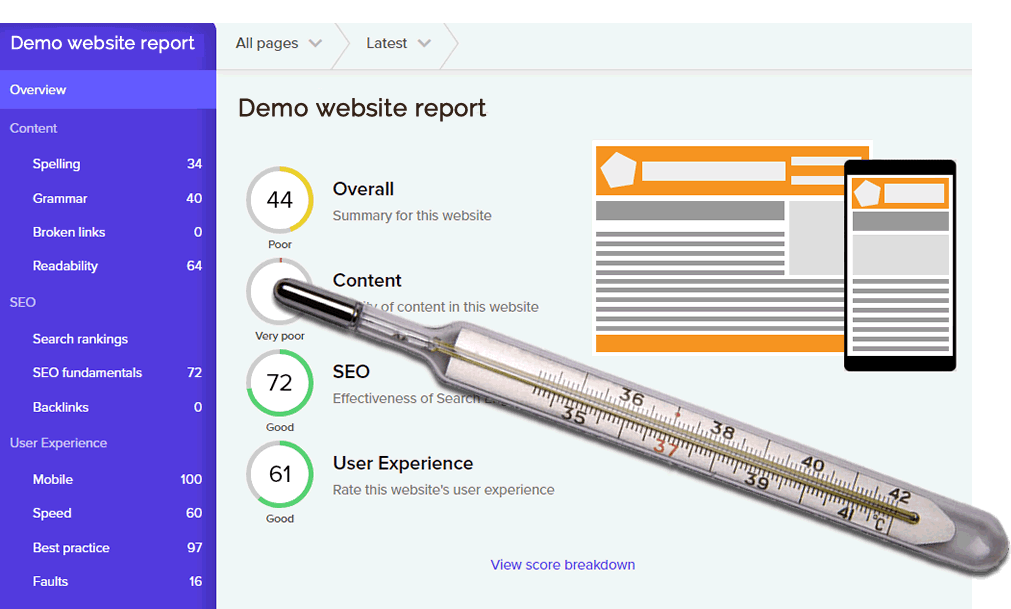 Website health check report Website health check report