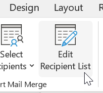 Edit Recipient List