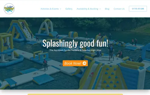 fenlandaquapark.com desktop version of the home page