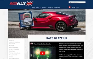 Race Glaze desktop home page
