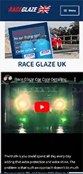 Race Glaze mobile website home page