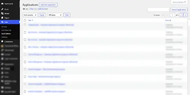 Application admin centre