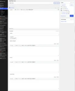 Backend job details page